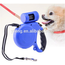 Nouveau collier de chien rétractable automatique pour animaux de compagnie avec sac